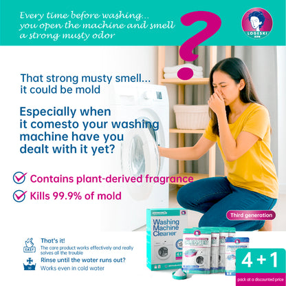 LOGESKI Washing Machine Cleaner – No Soak, Anti-Mold & Fresh