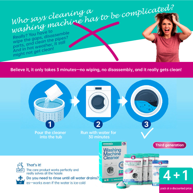 LOGESKI Washing Machine Cleaner – No Soak, Anti-Mold & Fresh